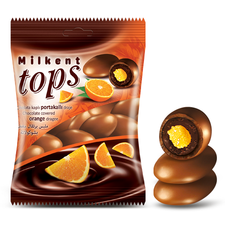 Tops Chocolate covered orange dragee