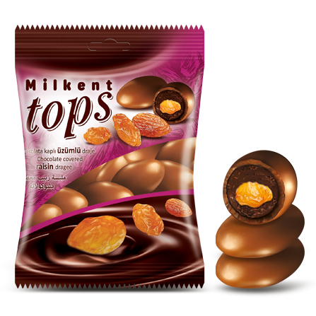 Tops Chocolate covered raisin dragee